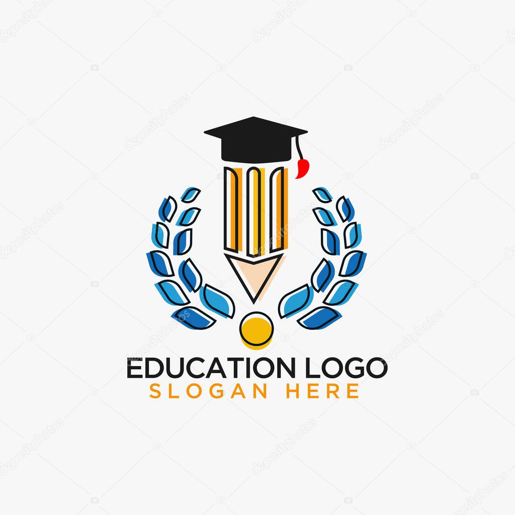 education logo design modern luxury vector template icon
