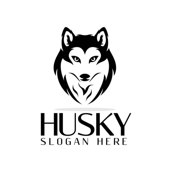 头犬Siberian哈士奇标志设计向量图标向量模板 — 图库矢量图片