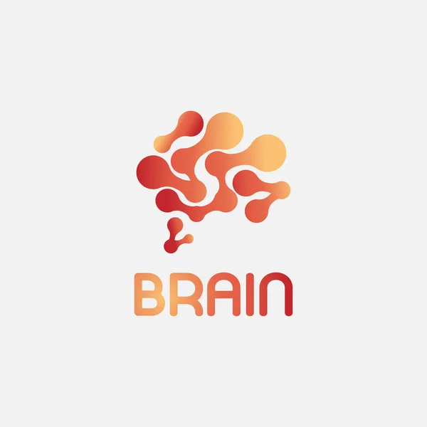 Brain Logo Design Illustration Modern Vector Template Icon Symbol Logotype — Stock Photo, Image