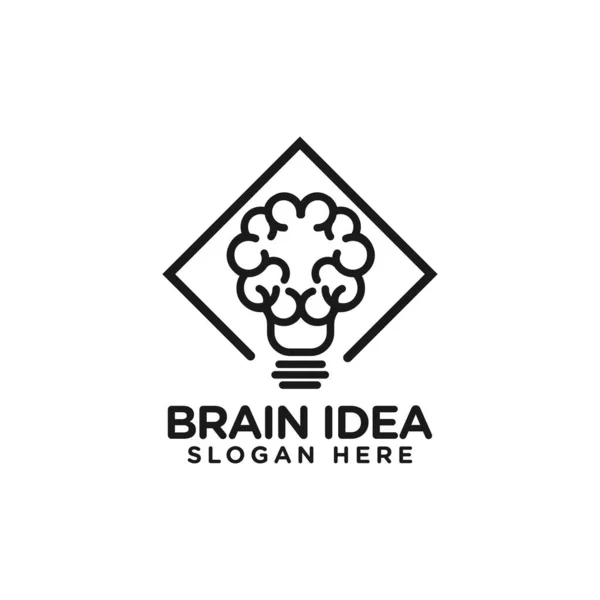 Projekt Logo Mózgu Koncepcją Pomysł Burza Mózgów Ikona Ilustracji Symbol — Zdjęcie stockowe