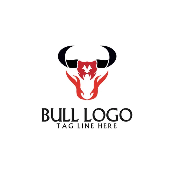 Дизайн Логотипу Голови Бика Сучасний Символ Векторного Шаблону — стокове фото