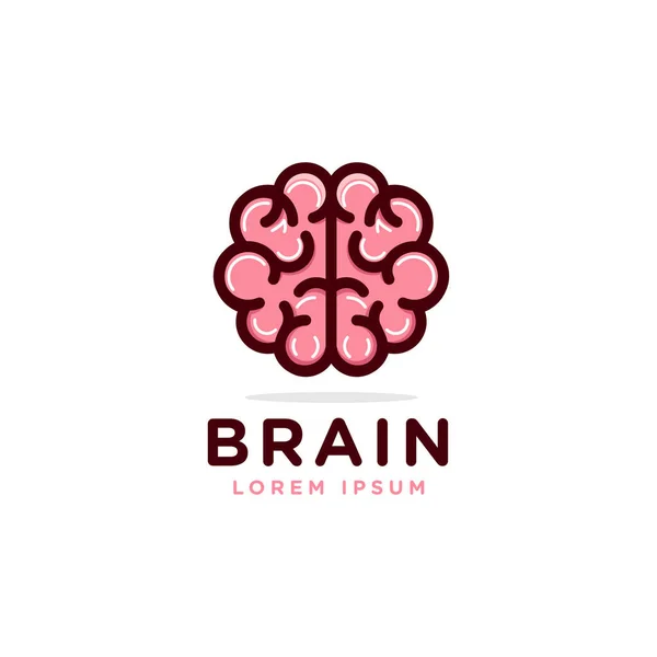 Diseño Del Logo Del Cerebro Ilustración Icono Moderno Signo Vector —  Fotos de Stock