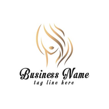 Güzellik salonu, tedavi, kadın logosu, saç stili, kaplıca ve kozmetik ürünleri için soyut logo