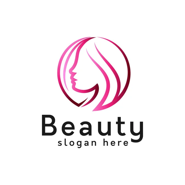 Design Logotipo Beleza Abstrato Para Salão Penteado Modelo Vetor Cosmético — Fotografia de Stock