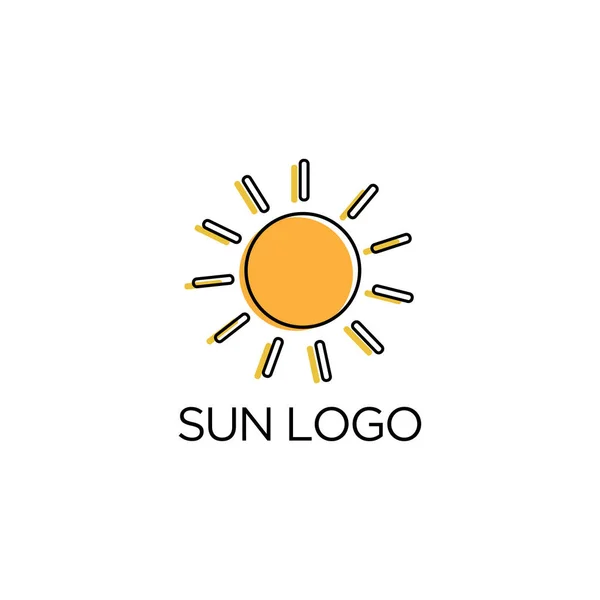 Modern Güneş Logosu Illüstrasyon Şablon Vektörü — Stok fotoğraf