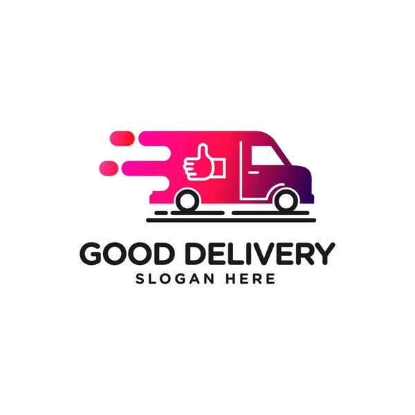 Good Delivery Logo Design Modern Shipping Logo Delivery Service Logo — Stock Photo, Image