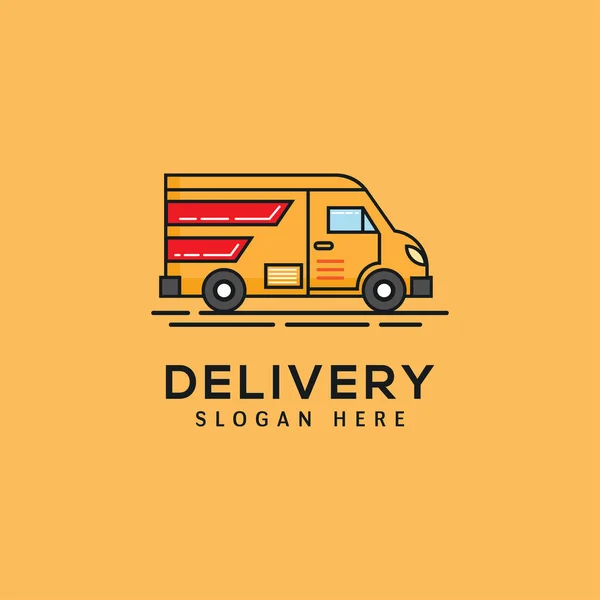 Van Car Delivery Flat Style Logo Design Template Modern — Stock Photo, Image