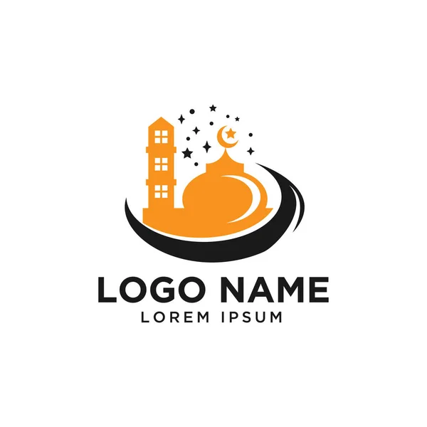 Islamic Logo Design Koncept Mešita Logo Moderní Vektorové Šablony Symbol — Stock fotografie