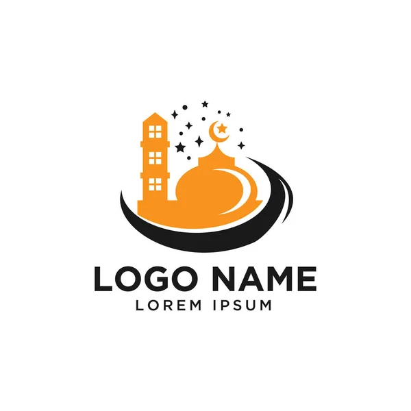 Logotipo Islámico Diseño Concepto Mezquita Logotipo Moderno Vector Plantilla Icono —  Fotos de Stock