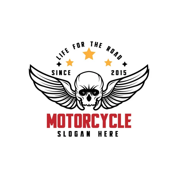 Vintage Motorcycle Logo Design Monochrome Labels Badge Emblem Sign Symbol — Stock Photo, Image