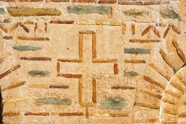 Chernigov kilisede antik duvar parçası. Ukrayna