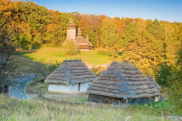 Old traditional village in Ukraine — Stock Photo, Image