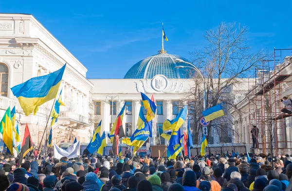 키예프 (키예프), Verkhovna Rada 외부 유럽 통합에 대 한 우크라이나-12 월 3 일, 2013:Rally — 스톡 사진