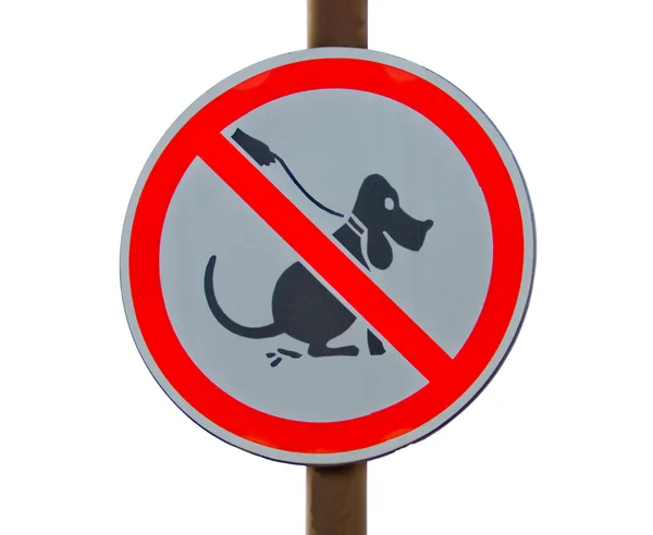 Prohibiting sign for dogs — Stock Photo, Image