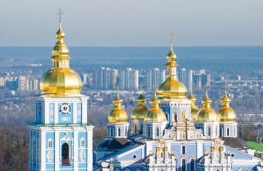 Üstten Görünüm Kiev içinde St. Michael'ın manastır. Ukrayna