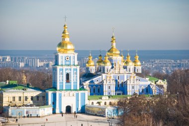 Üstten Görünüm Kiev içinde St. Michael'ın manastır. Ukrayna