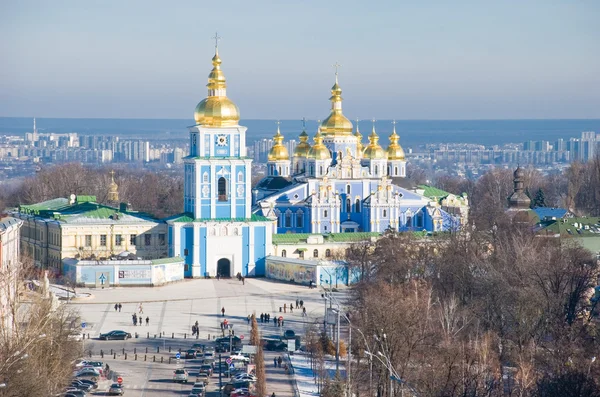 Widok z góry klasztoru St. Michael w Kijowie. Ukraina — Zdjęcie stockowe