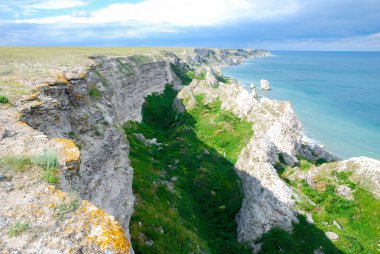 Beach peninsula Tarkhankut. Dzhangul, Crimea