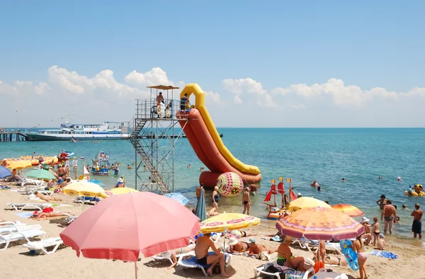 Yevpatoria, Crimea,  One of the best beaches — 图库照片