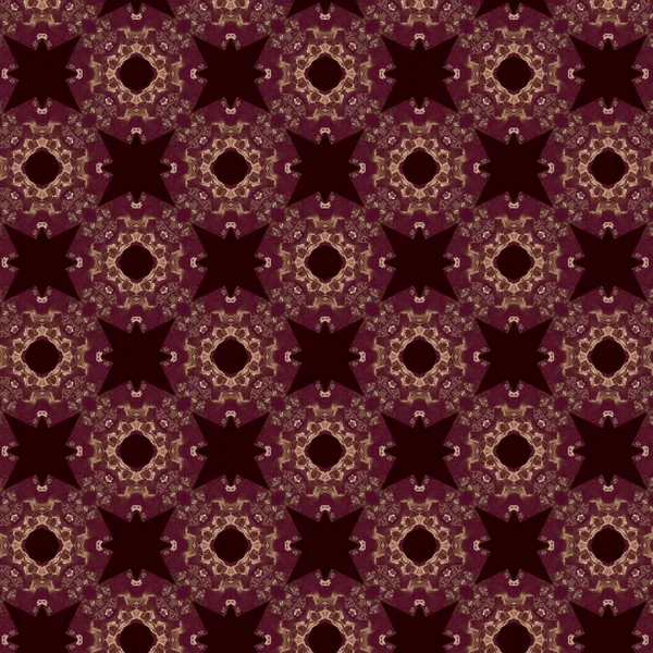 Çiçekler, yıldızlar ve kaleydoskop içindeki soyut biçimlerin motif dizaynı