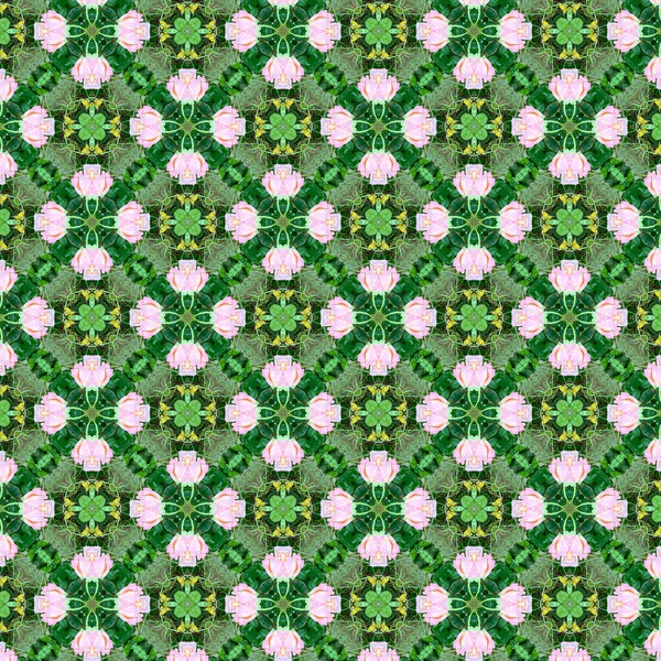 Design Motive Pattern Flowers Stars Abstract Forms Kaleidoscope — Stock Photo, Image