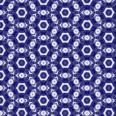 Çiçekler, yıldızlar ve kaleydoskop içindeki soyut biçimlerin motif dizaynı