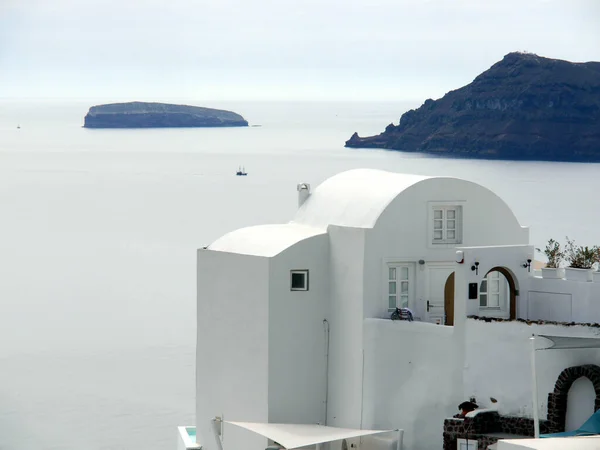 Magic Oia Sanorini Island Greece 오이아 역사적 부분에 도시의 거리와 — 스톡 사진