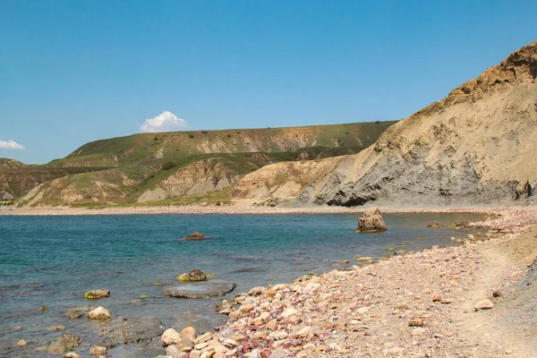 Cape Meganom Μοναδική Φύση Μια Ηλιόλουστη Καλοκαιρινή Μέρα Ορεινό Τοπίο — Φωτογραφία Αρχείου