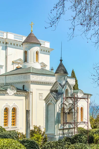 Details Der Außenfassade Des Livadia Palastes Und Parks Der Stadt — Stockfoto