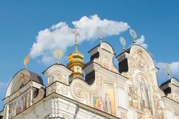 Kiev Pechersk Lavra Detalles Del Exterior Los Edificios Internos Catedrales — Foto de Stock