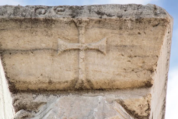 塞瓦斯托波尔克里米亚黑海沿岸古希腊城市切尔松索斯的废墟 — 图库照片