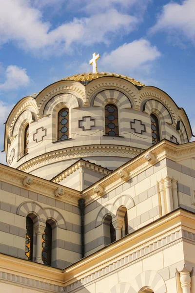 Chersonesus Cathedral Sebastopol Crimea Catedral San Vladimir Detalles Exteriores Día — Foto de Stock