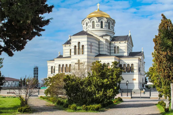 Chersonesus Cathedral Sebastopol Crimea Catedral San Vladimir Detalles Exteriores Día — Foto de Stock