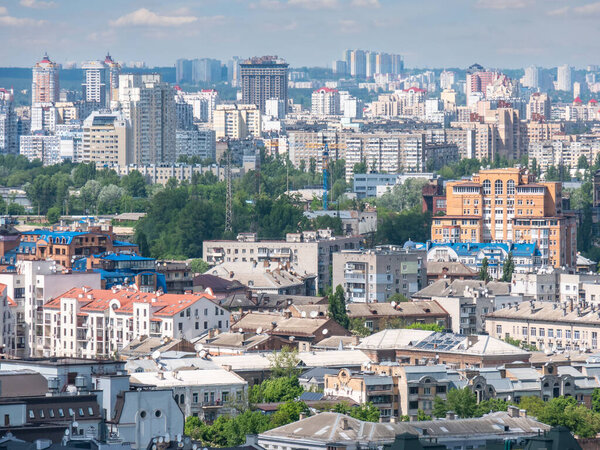 View of Podil and Obolonsky District from St. Andrew's Church.