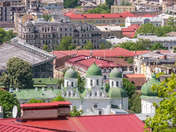 Kilátás Podil Obolonszkij Kerület Szent András Templom — Stock Fotó