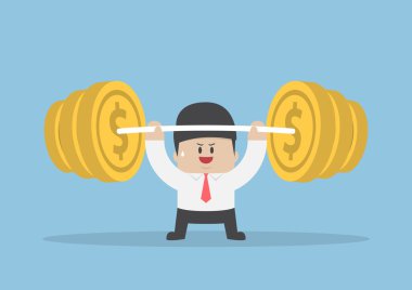 İşadamı sikke ağırlığı ile Halter kaldırma