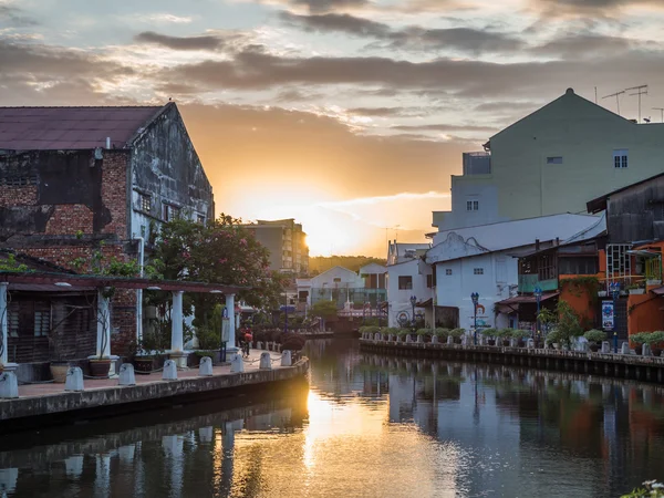 MALACCA, MALAYSIA - February 29: Early morning with sunrise alon — Stock Photo, Image