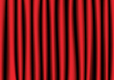 Kırmızı gerçekçi perde