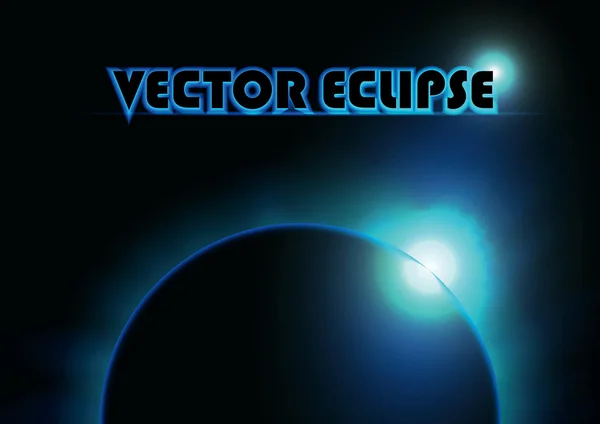 Eclipse de rayo azul — Vector de stock