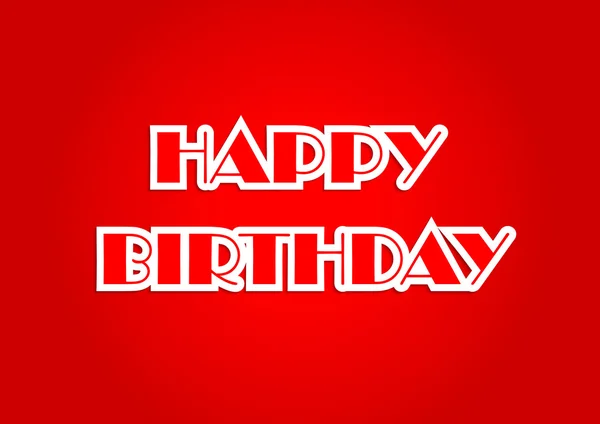 Happy birthday on red background — Stock Vector
