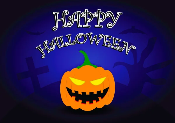 Halloween background with pumpkin head — Stock Vector