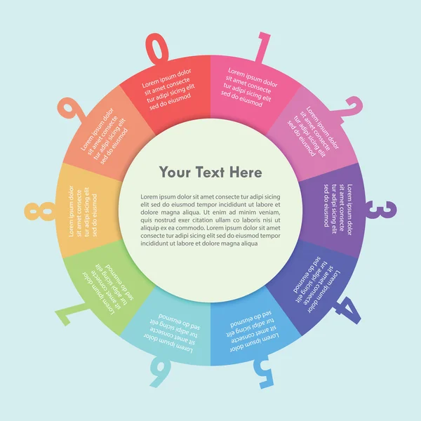 Renkli daire Infographic arka plan tasarım — Stok Vektör