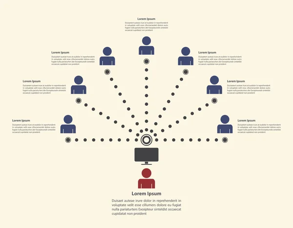 Шаблон інфографіки соціальної мережі — стоковий вектор