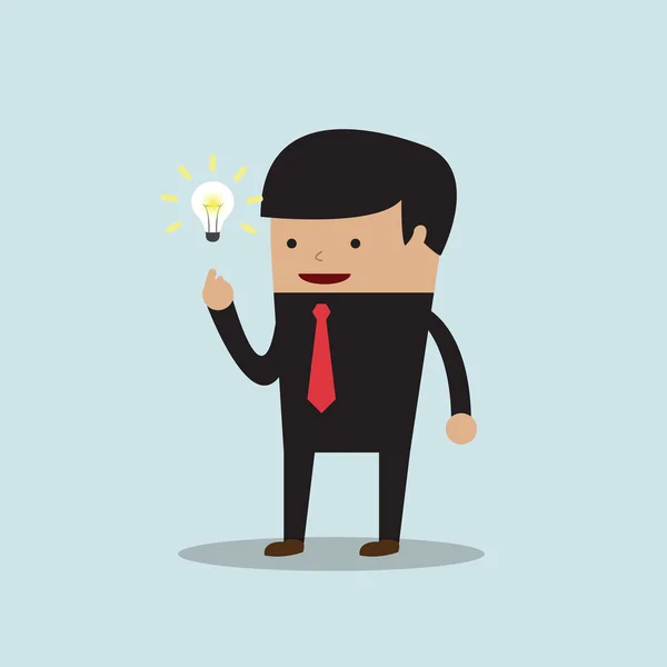 Businessman get the good idea — Stock Vector