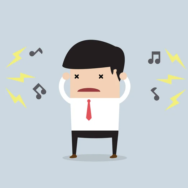 Επιχειρηματίας με θόρυβο — Διανυσματικό Αρχείο
