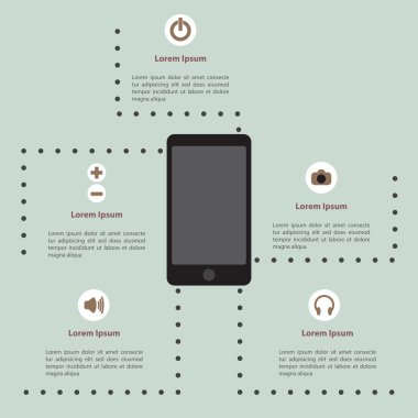 Smartphone Infographic şablonu