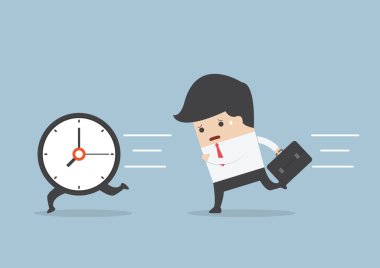 çalışan iş adamı saat takip