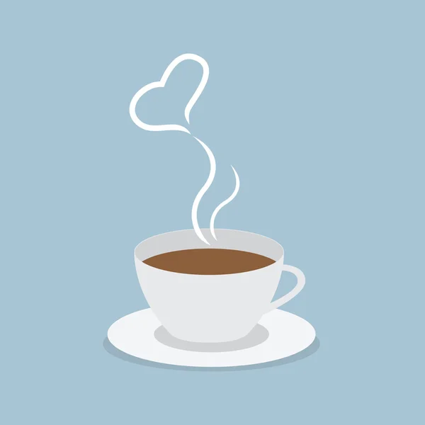 kalp ile kahve fincanı