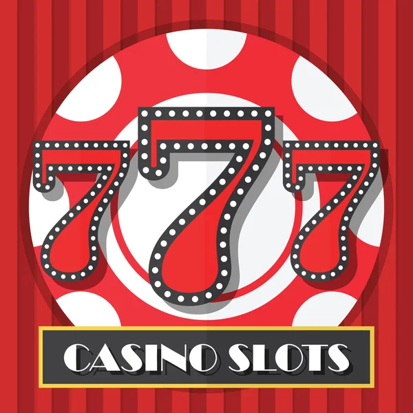 Lucky Seven Casino Slot Machine Background, Icon — Stock Vector