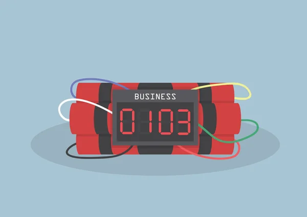 Ticking bomba de tiempo, concepto de negocio — Vector de stock